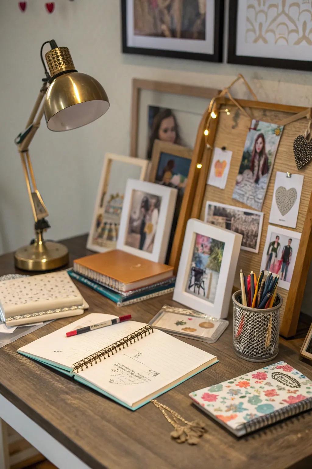 Personalize your desk to foster creativity and comfort.