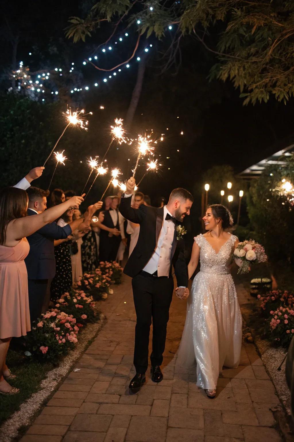 A radiant send-off to conclude a joyful celebration.