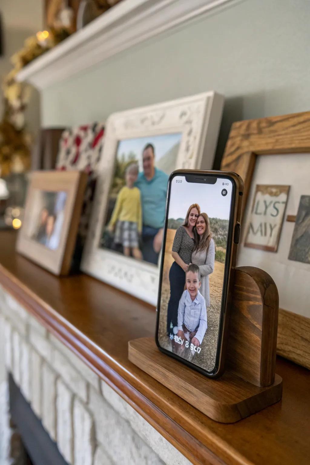 Infuse warmth through personal imagery on your device’s visual interface.