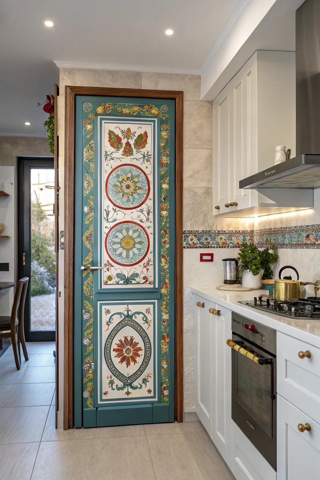 A culturally-influenced door incorporating a hint of universal allure.