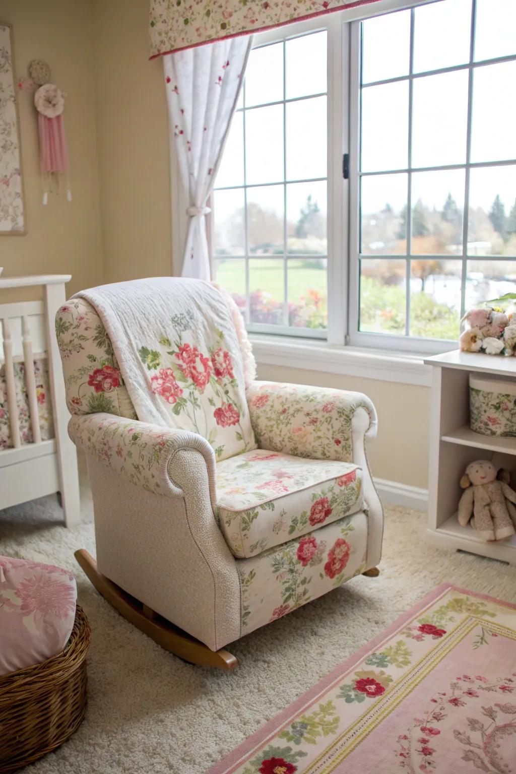 A cozy lounger for those cherished moments of bonding.