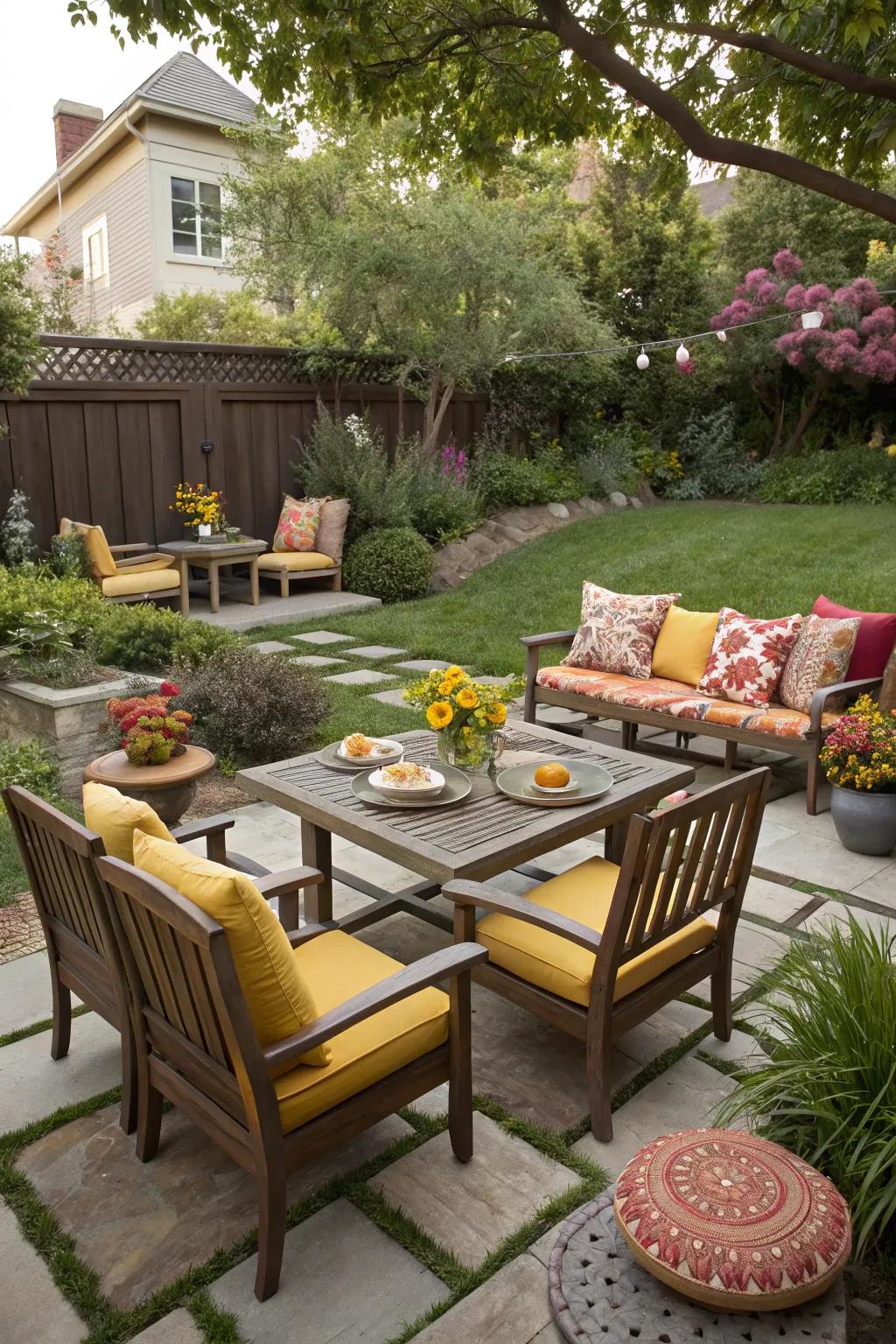 A range of seating selections cultivate a comfortable and engaging atmosphere.