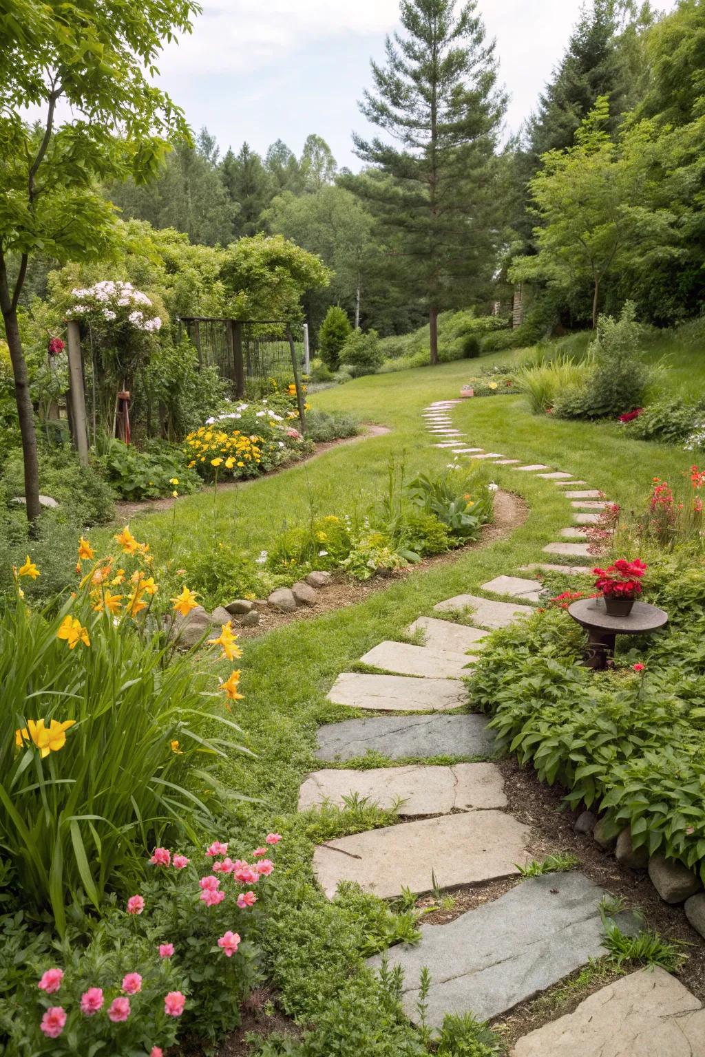 Discover nature with a garden path.