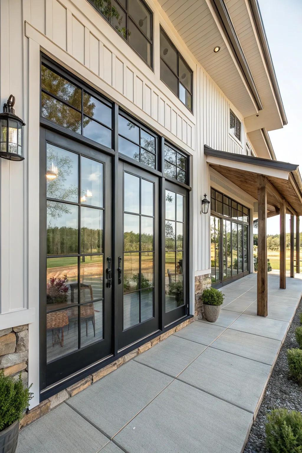 Make a proclamation with a commanding entrance façade.
