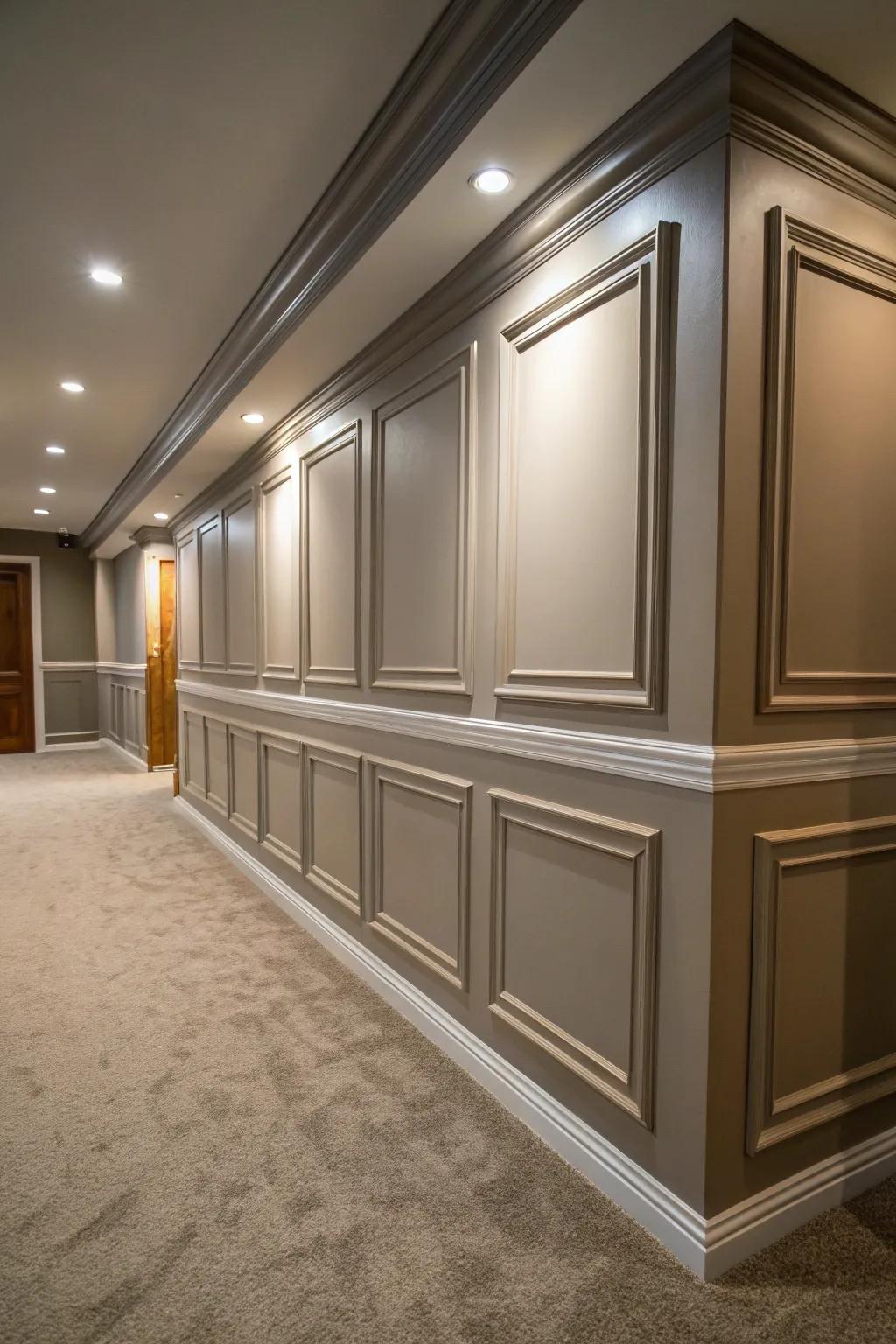 Layered trim adds depth and interest.