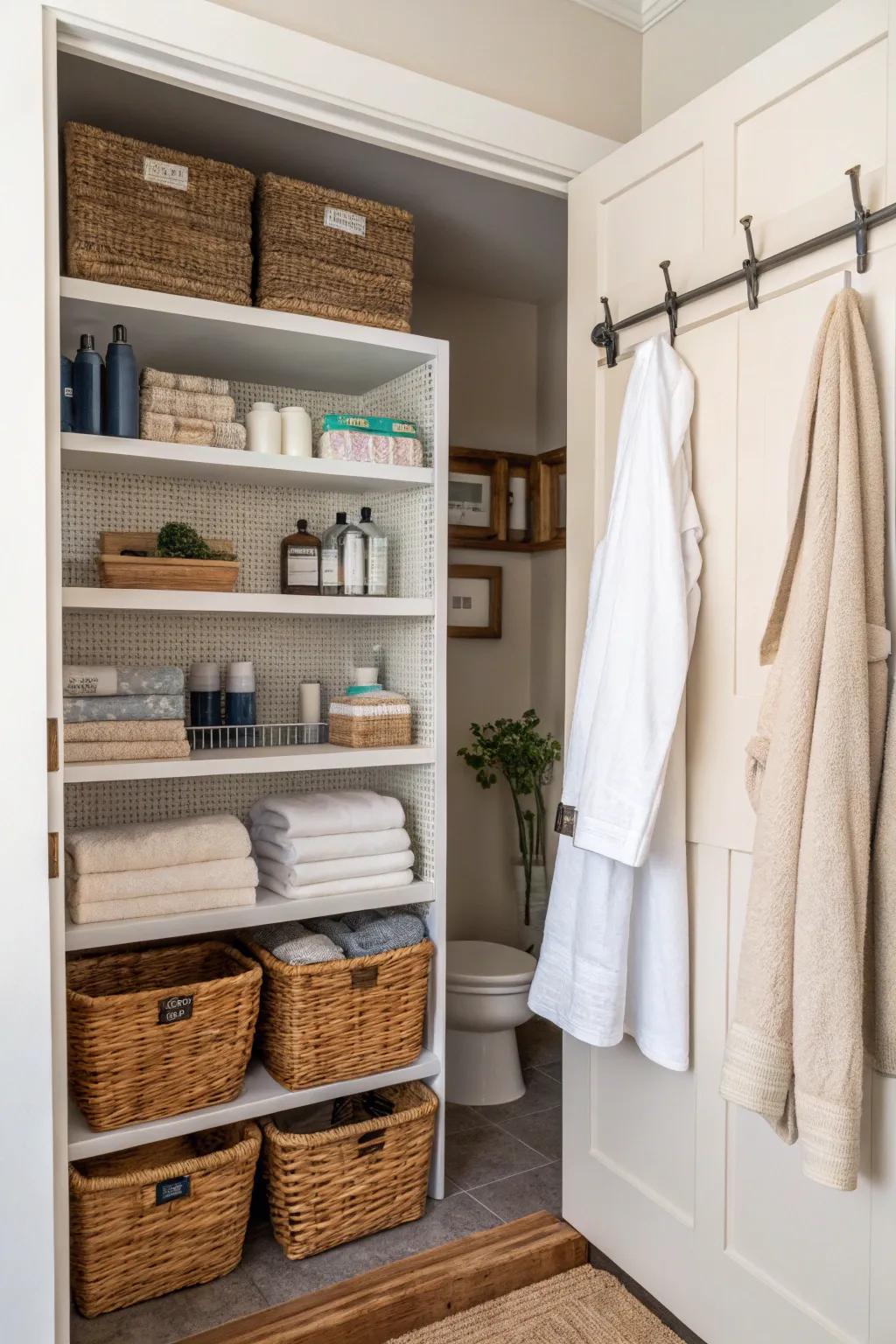 Multi-functional storage accommodates diverse needs stylishly.