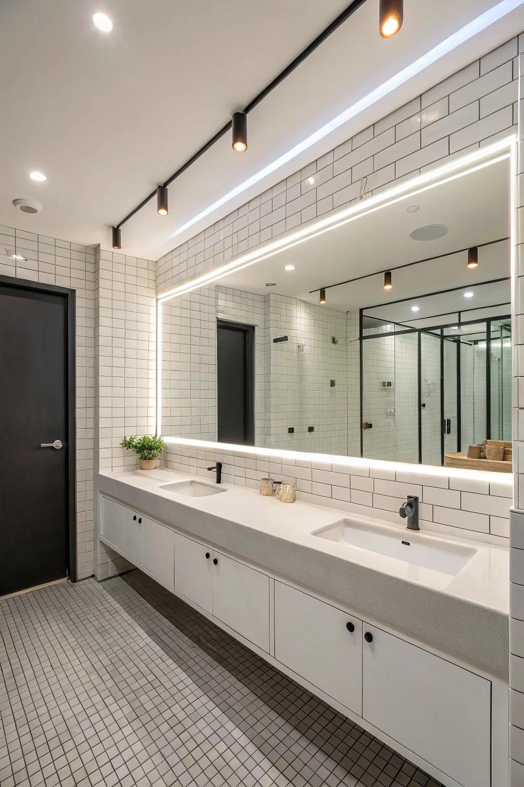 Linear light bars offer a sleek and practical lighting solution.
