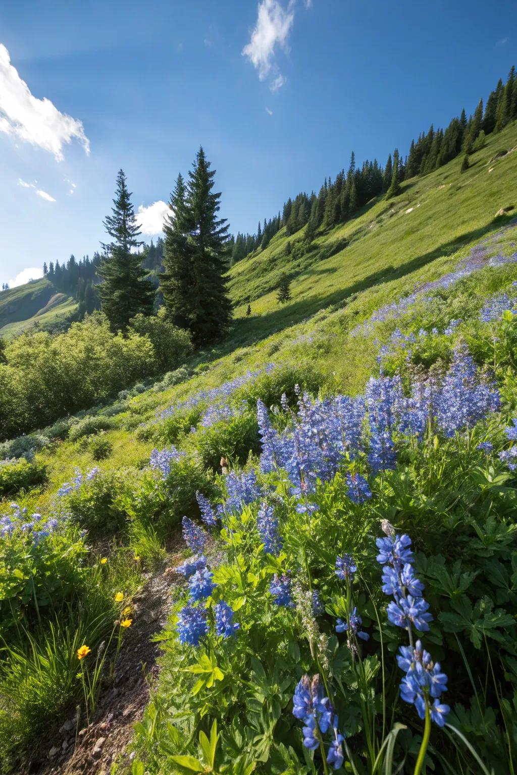 Horizon Blue Speedwell contributes a splash of hue to sun-drenched gradients.