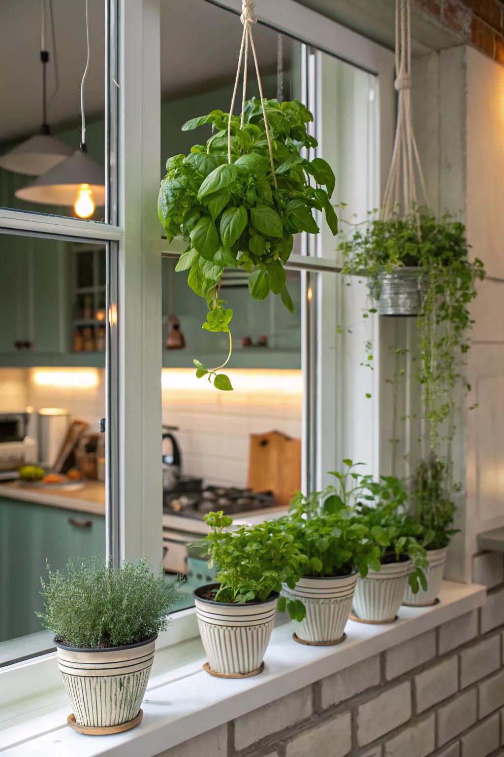 Practical and fragrant culinary herb garden.