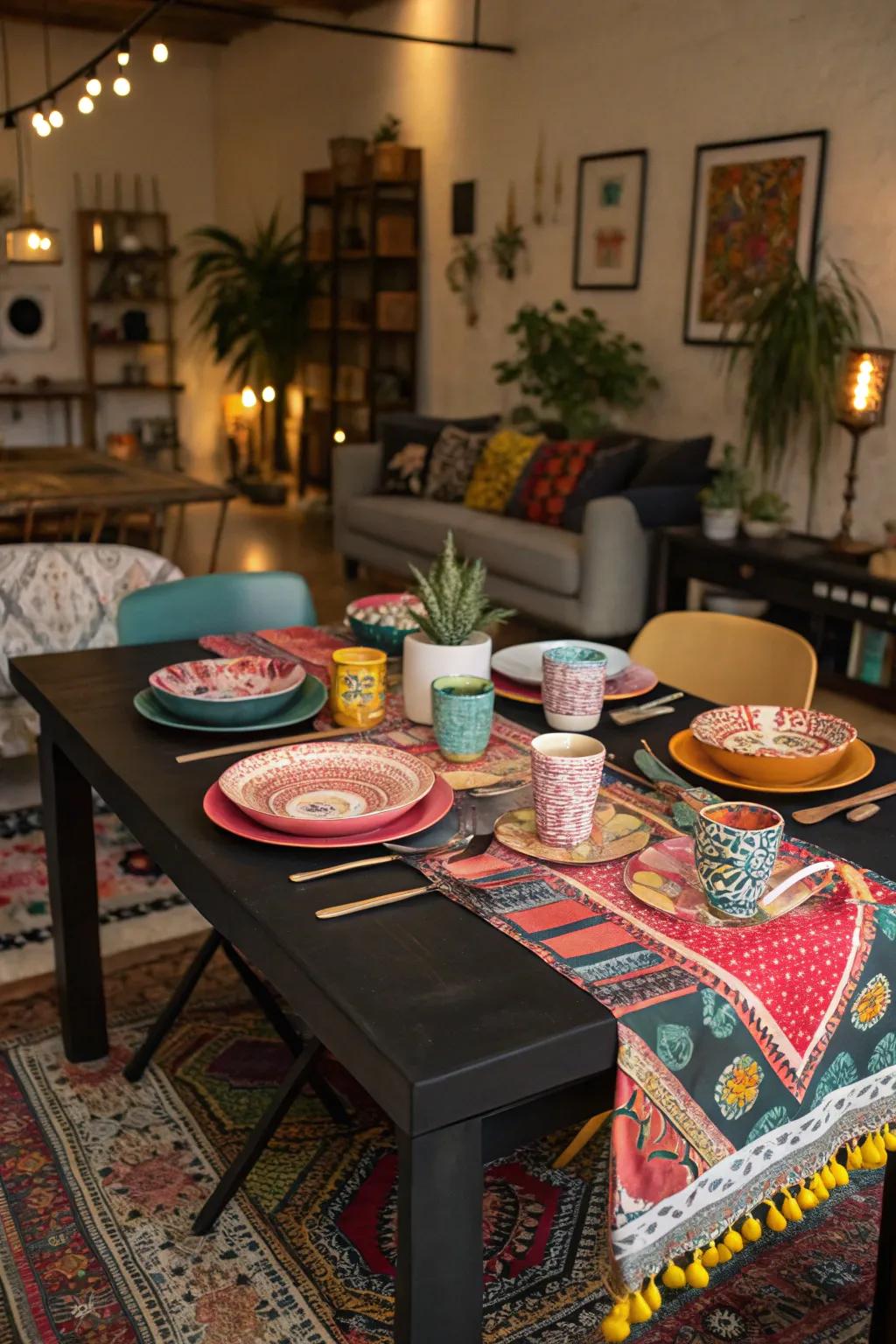 Bohemian flair infused with a relaxed essence.