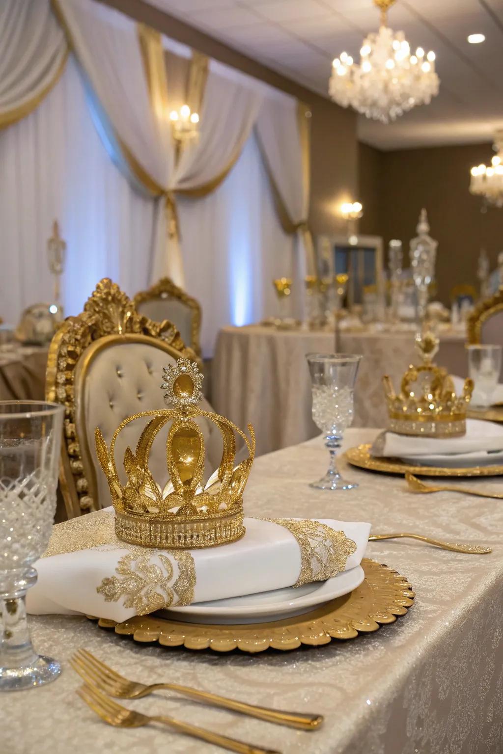 Sovereign-inspired baby shower fit for a diminutive sovereign