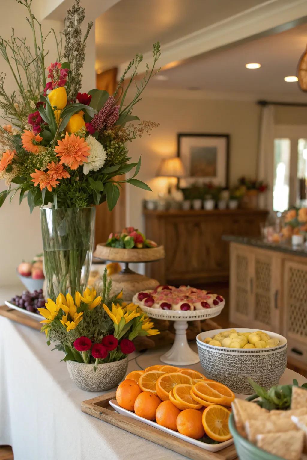 Botanical abundance brings freshness and vibrancy to your buffet.