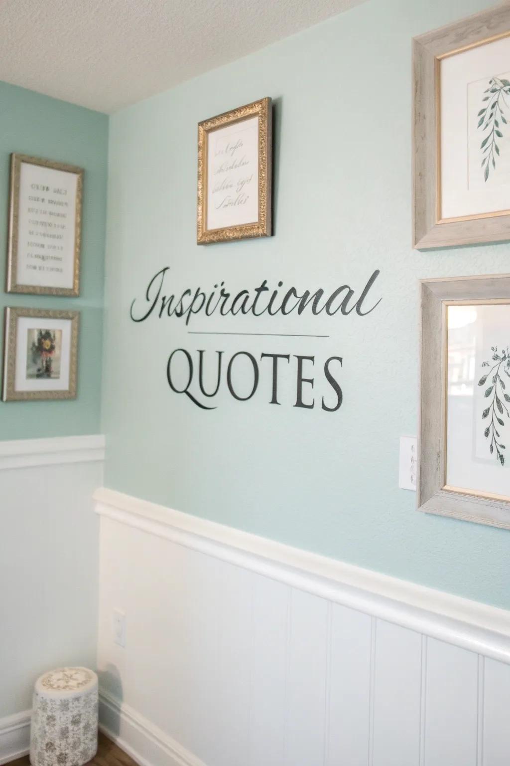 Get daily inspiration from quotes in your tranquil corner.