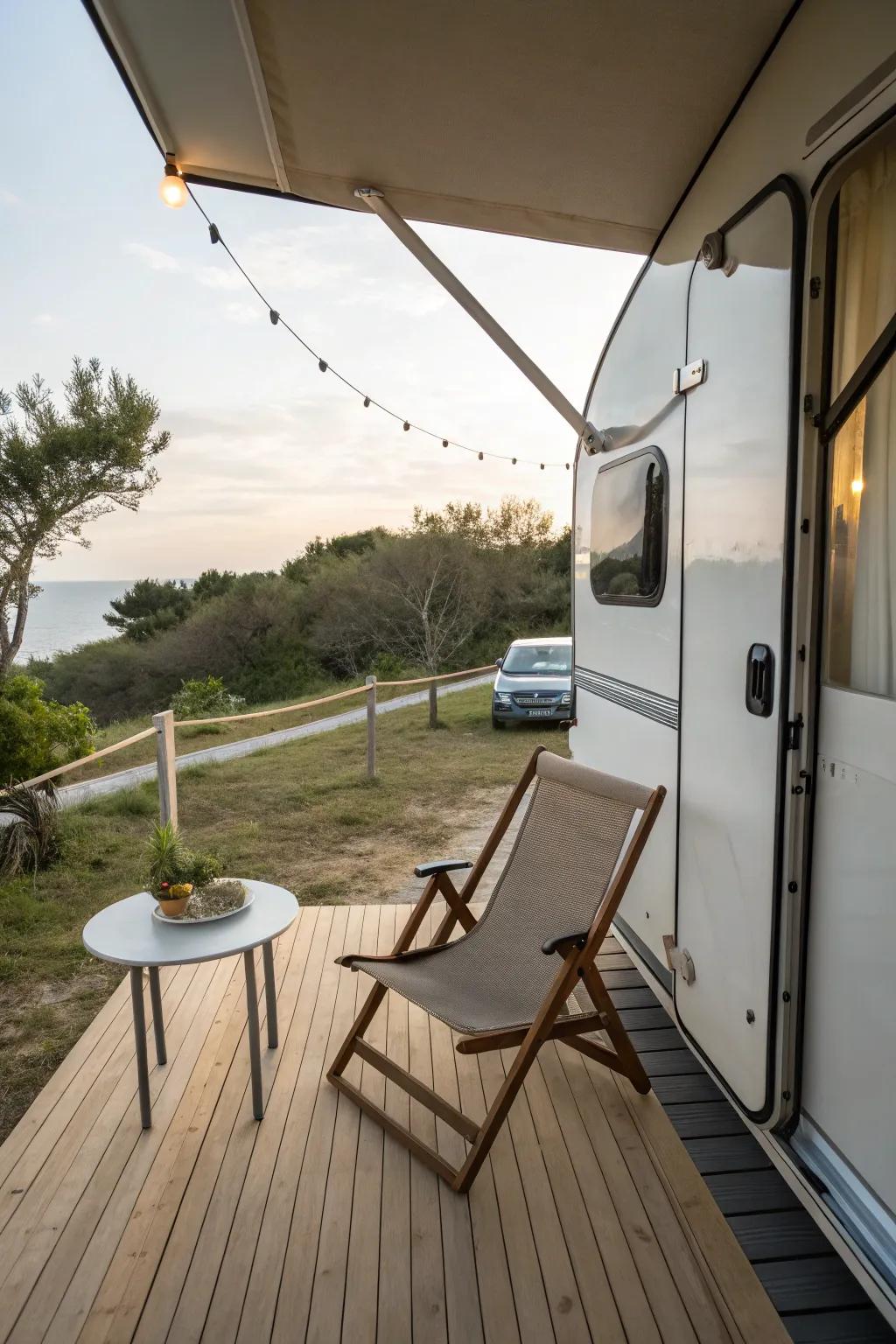 Discover peace with a minimalist deck arrangement.