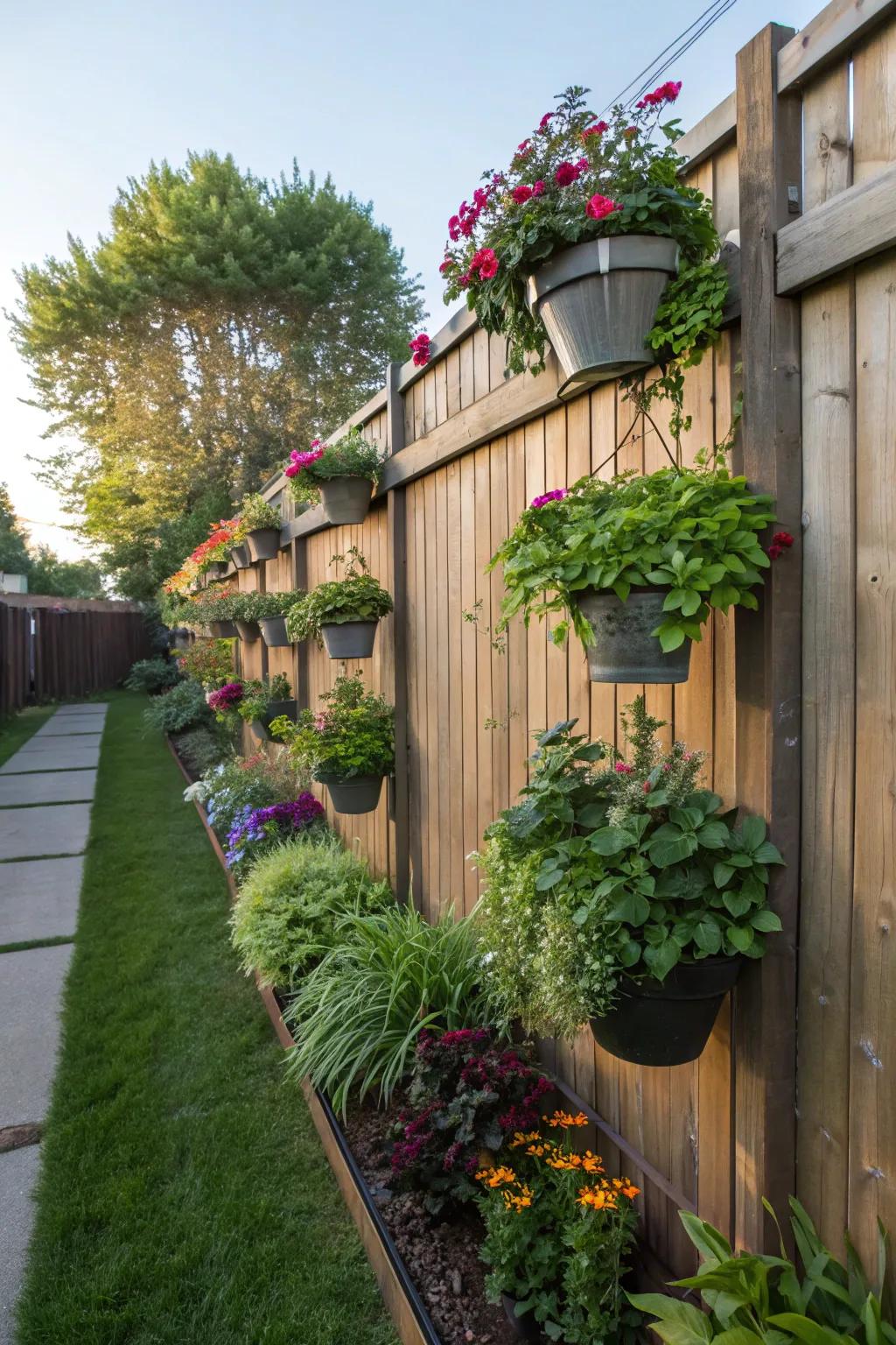 Green walls maximize space and introduce greenery.