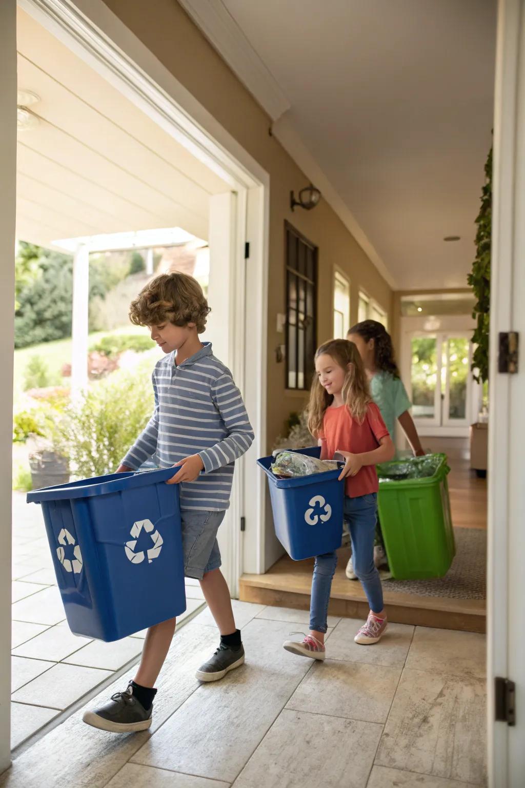 Promote responsibility with trash-related chores.