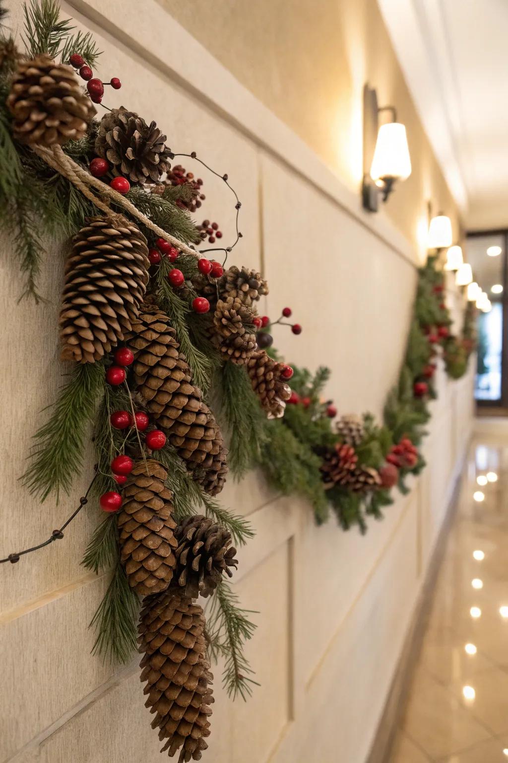 An unrefined chain bestows intrinsic charm upon the decorative scheme.