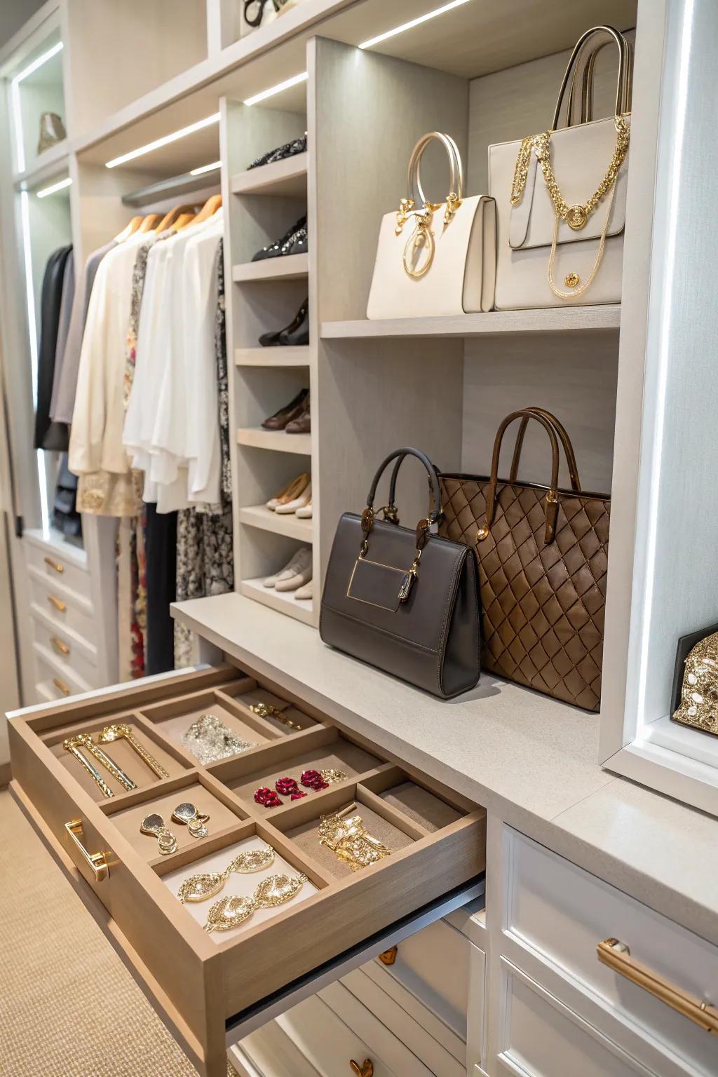 Accessories become integral to the overall decor when displayed attractively.