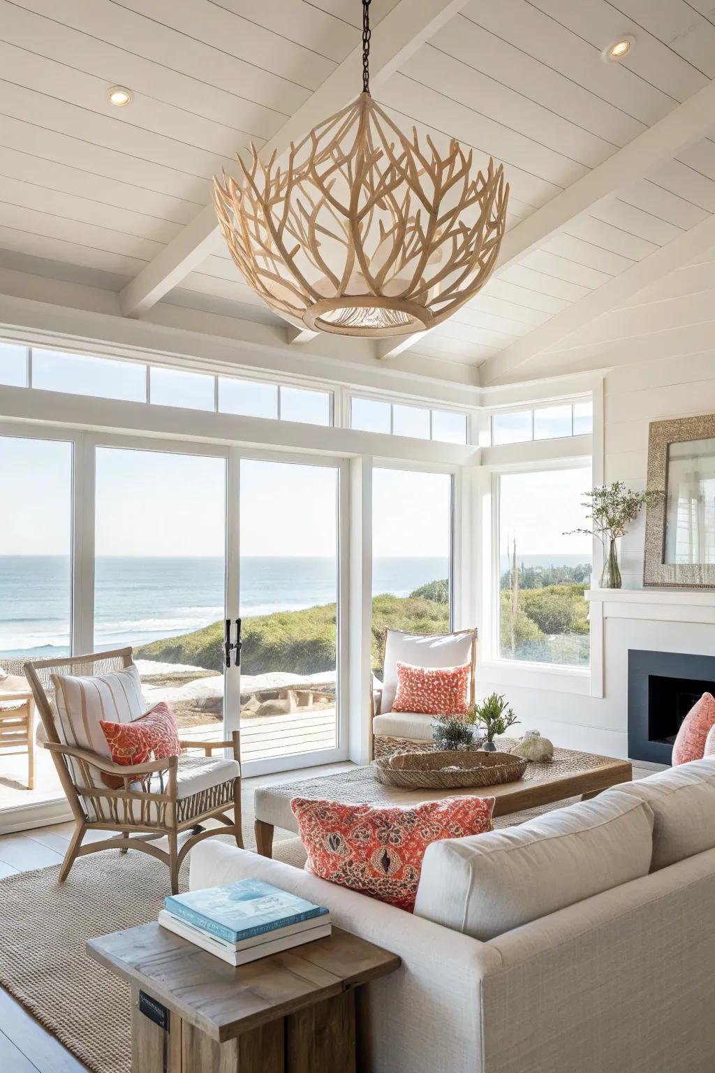 Anthozoa-inspired artistry invites the ocean's beauty indoors.