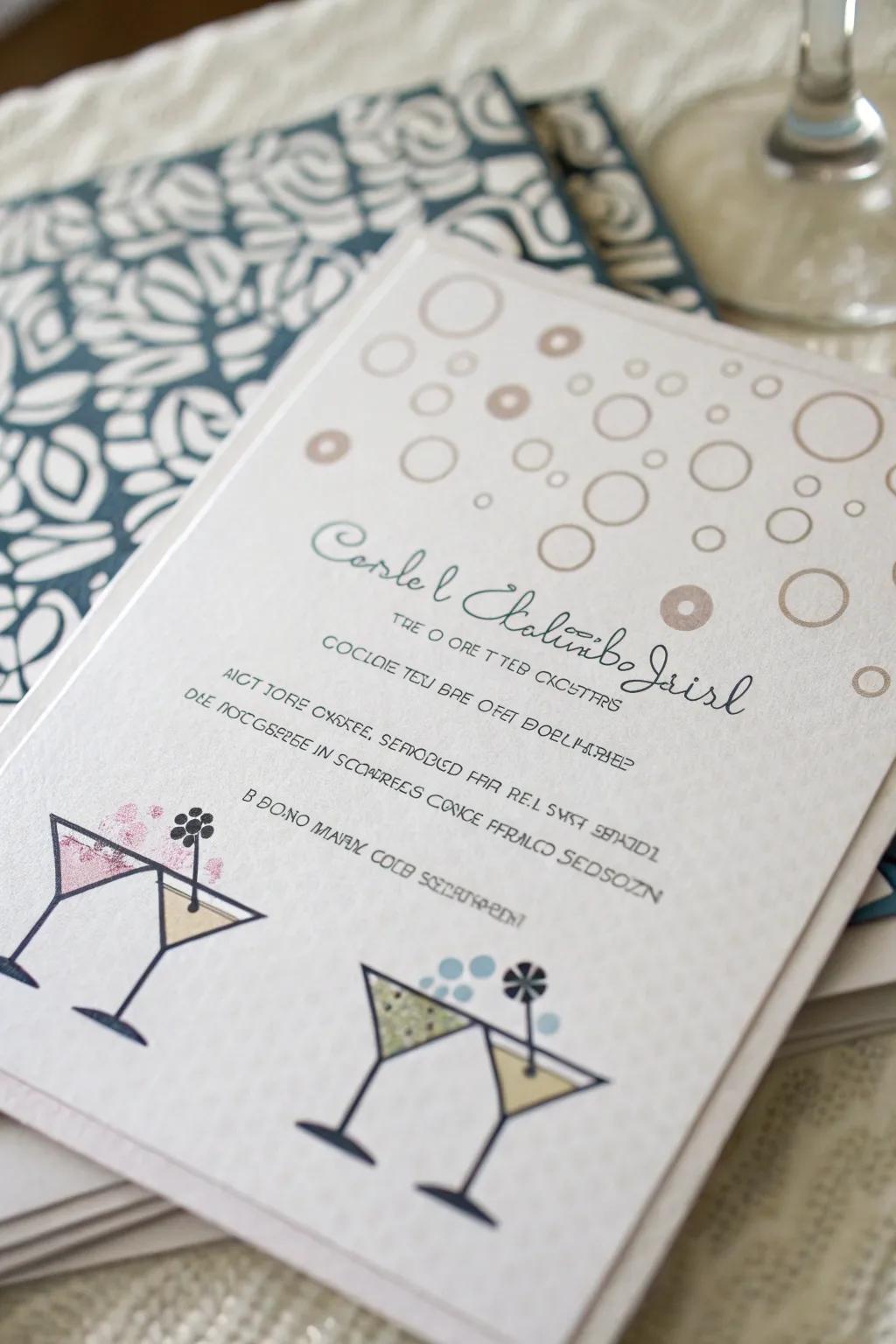Set the atmosphere through stylized icons featured on your invites.
