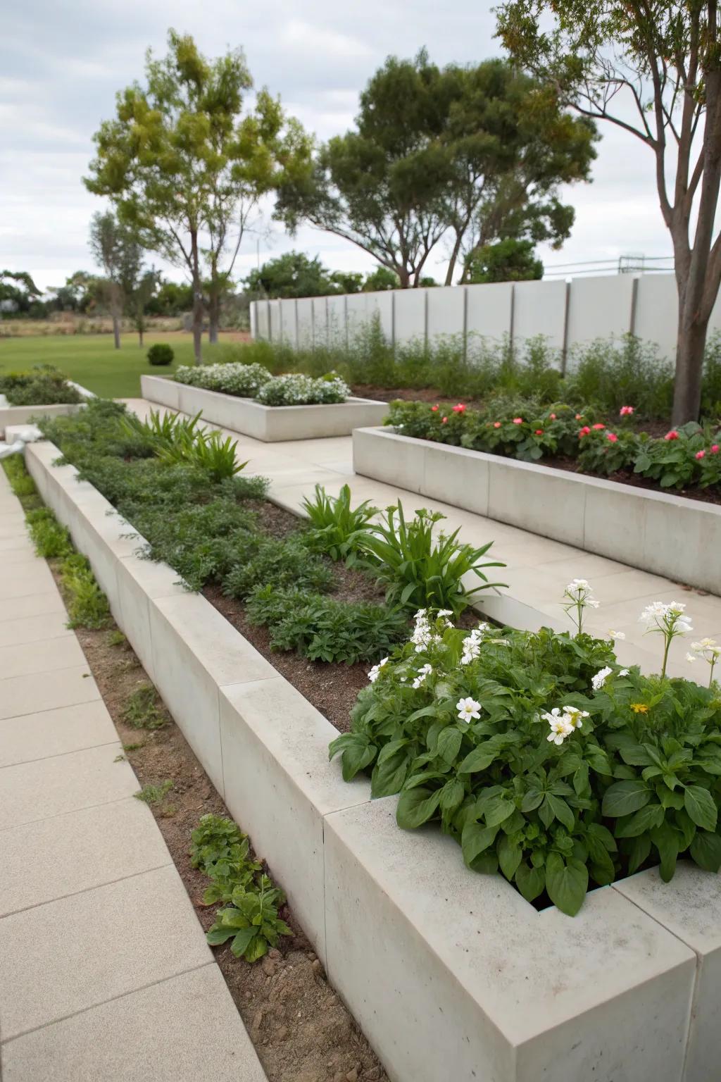 Simple lines foster a timeless, graceful garden boundary.