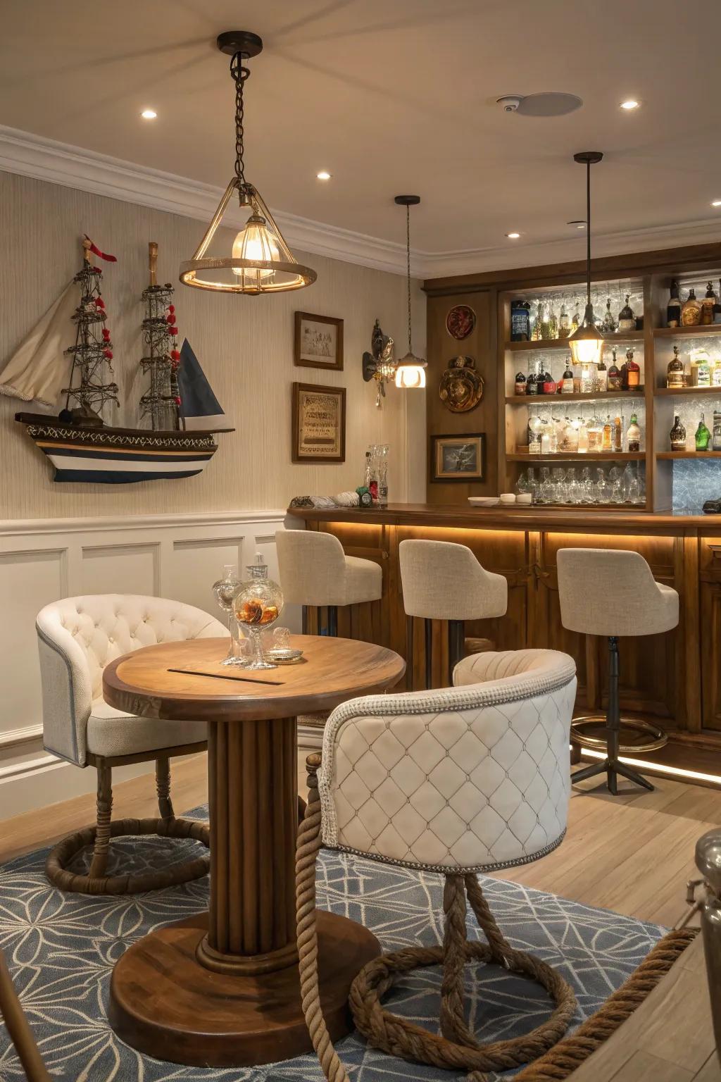Reflect your personality in your bar with a distinct theme.