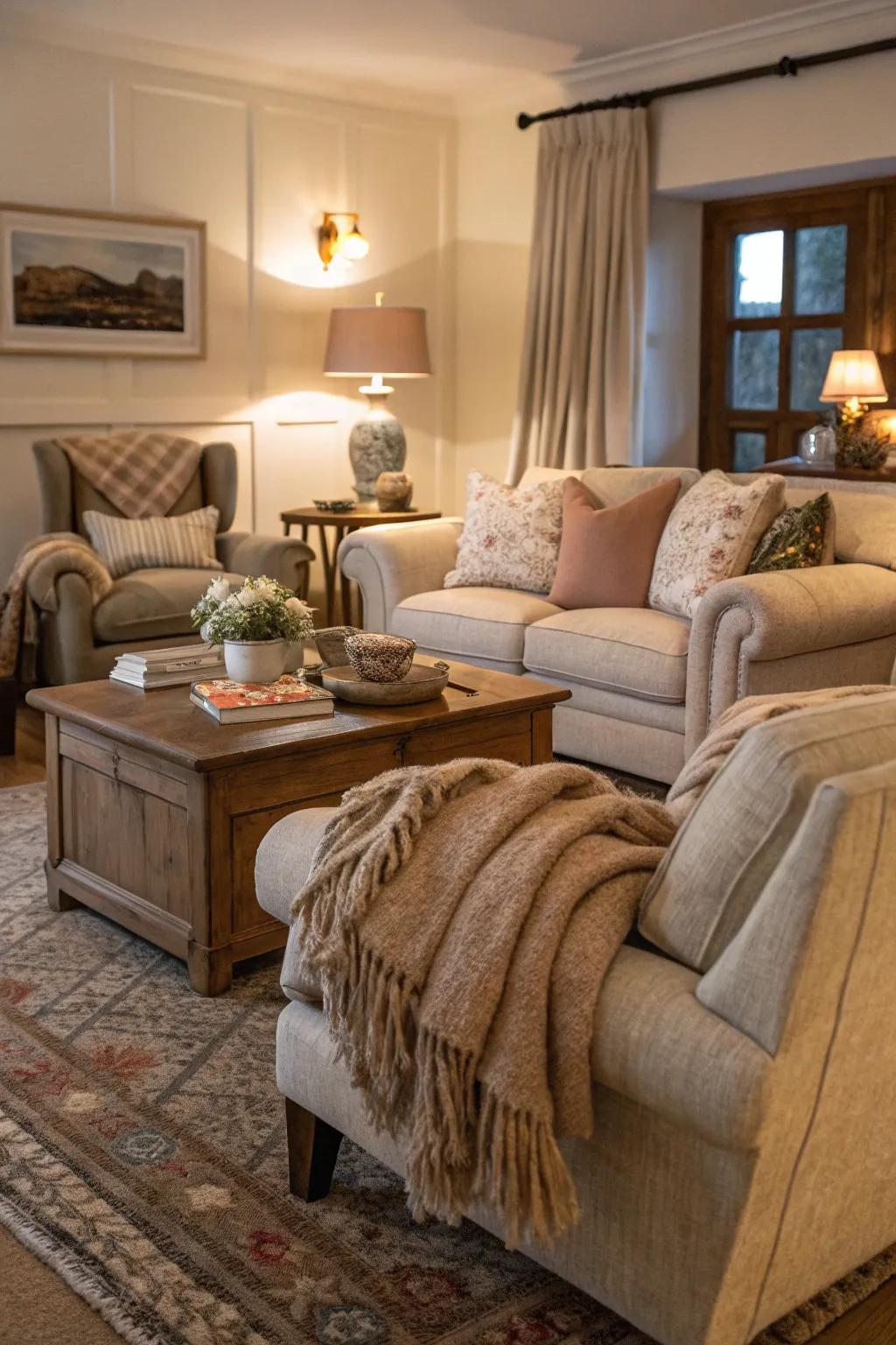 Comfortable furniture transforms your room into a welcoming haven.