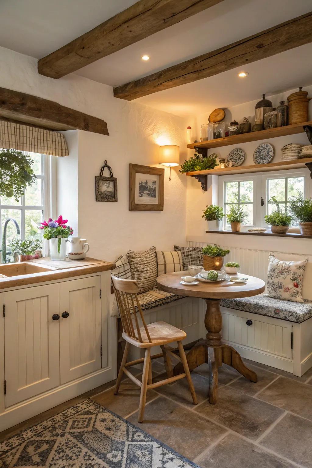 A snug breakfast nook ideal for leisurely mornings.