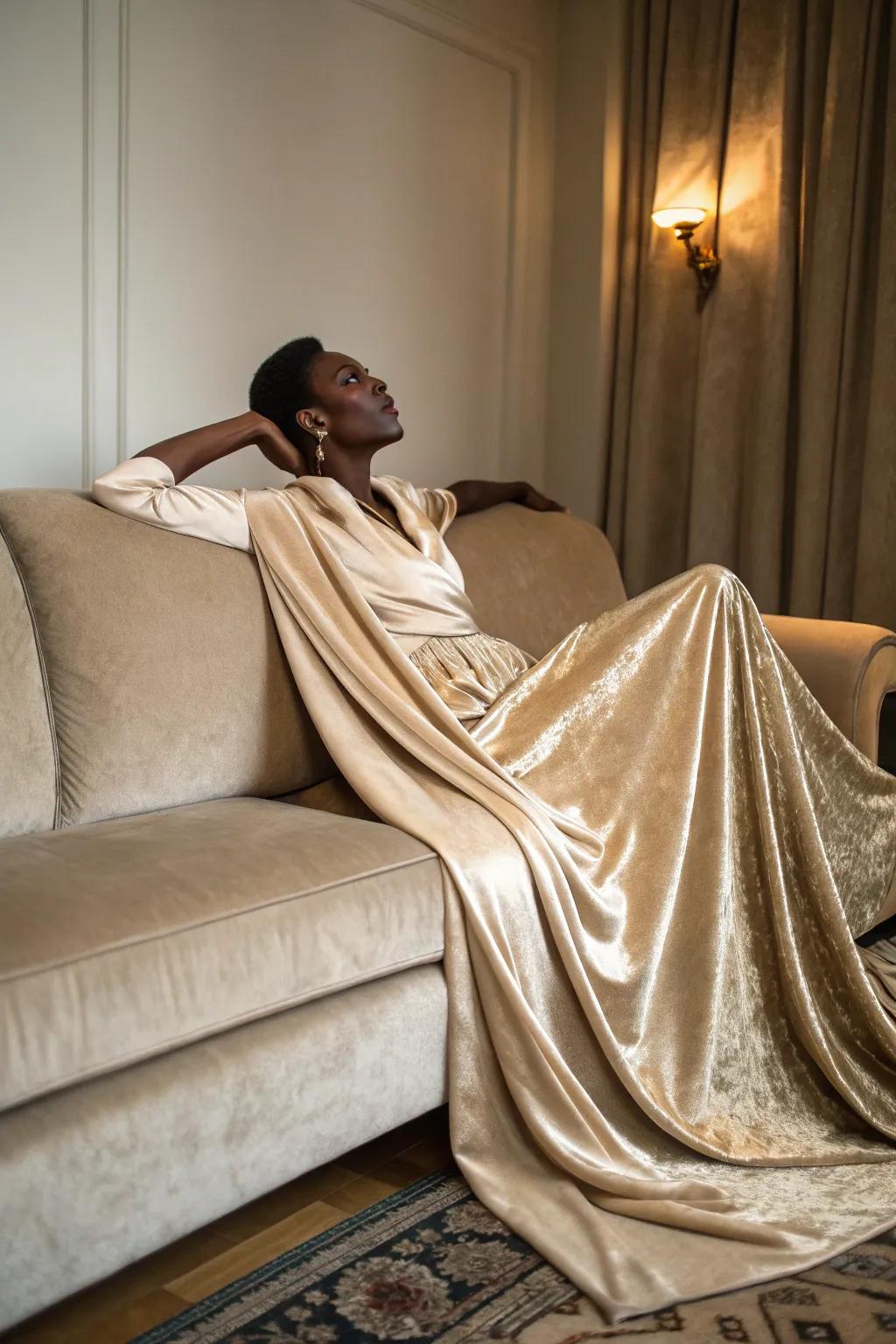 Elegant draping showcases the luxurious feel of your space.