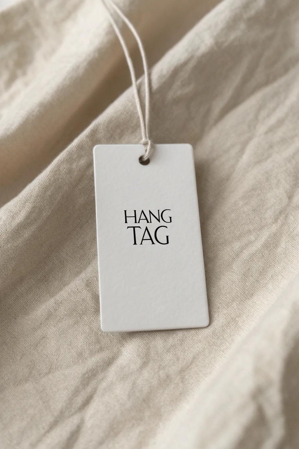A minimalist tag design that radiates elegance through its simplicity.