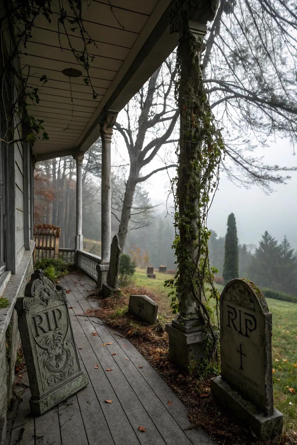 Tombstones bring the graveyard to your doorstep.