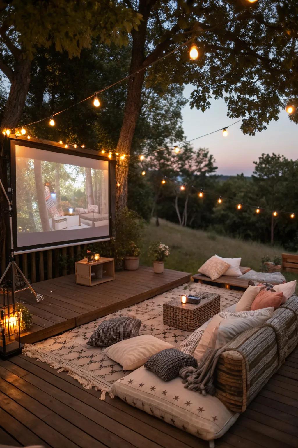 An outdoor movie night is always a crowd-pleaser.