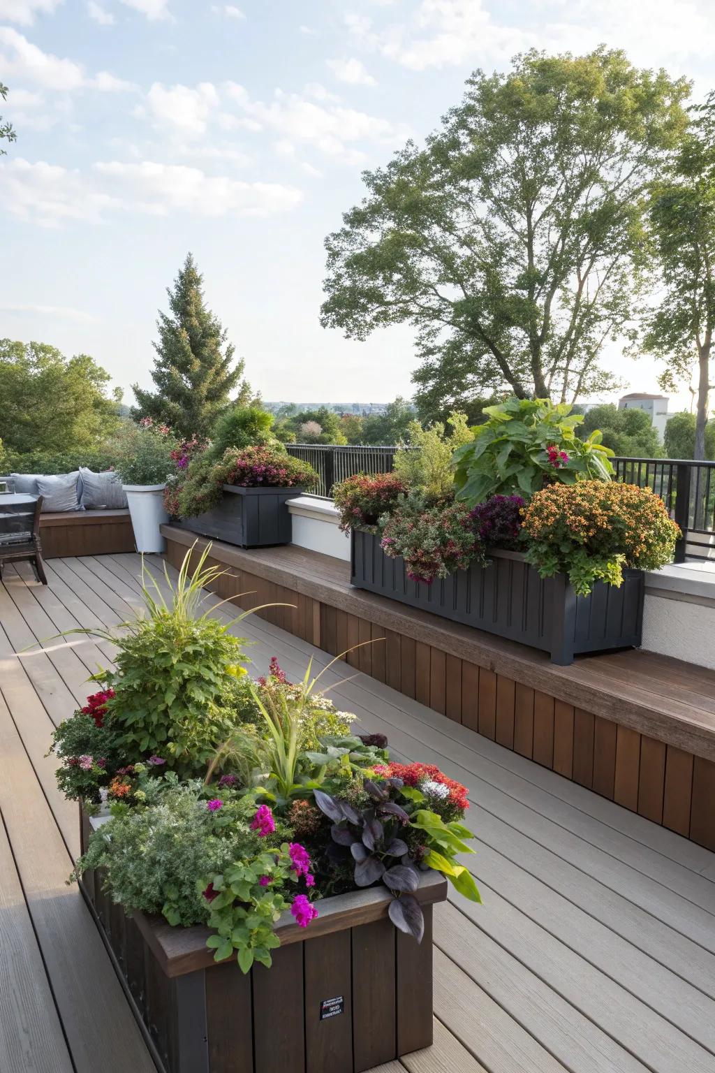 Hidden plantings delivering a delightful under-seating surprise.