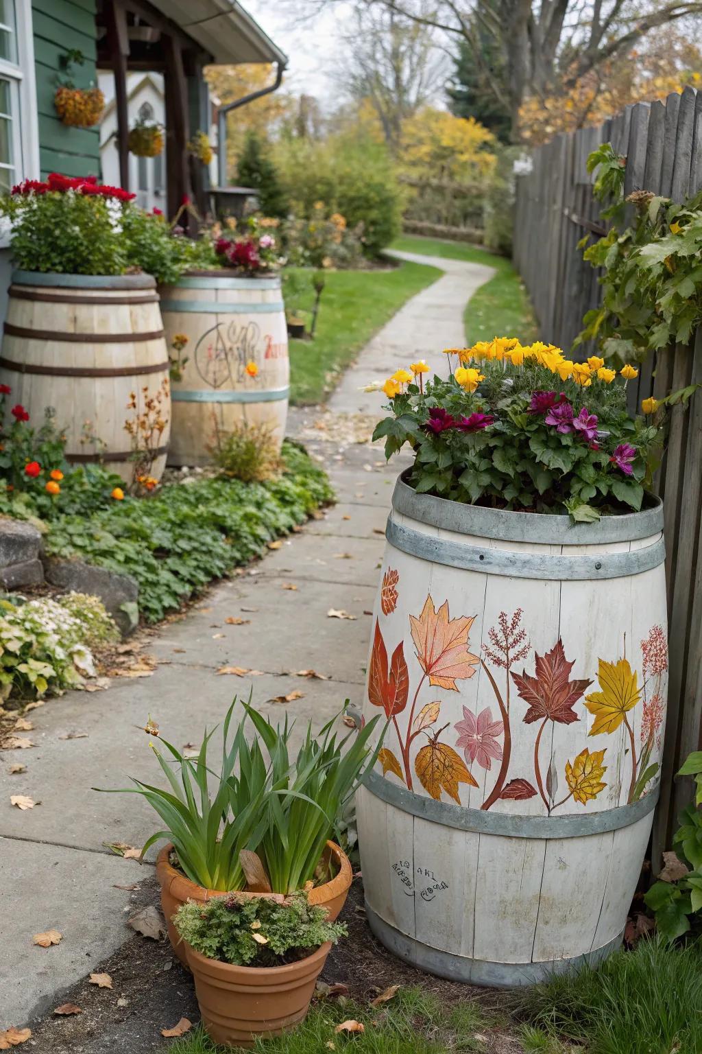 Seasonally adorned barrels