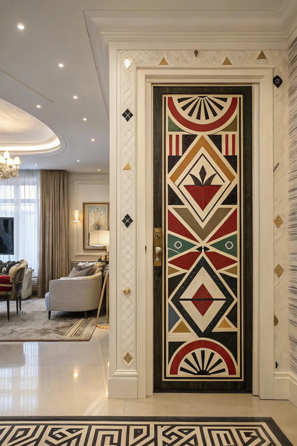 Striking patterns instill vitality and movement into your door.