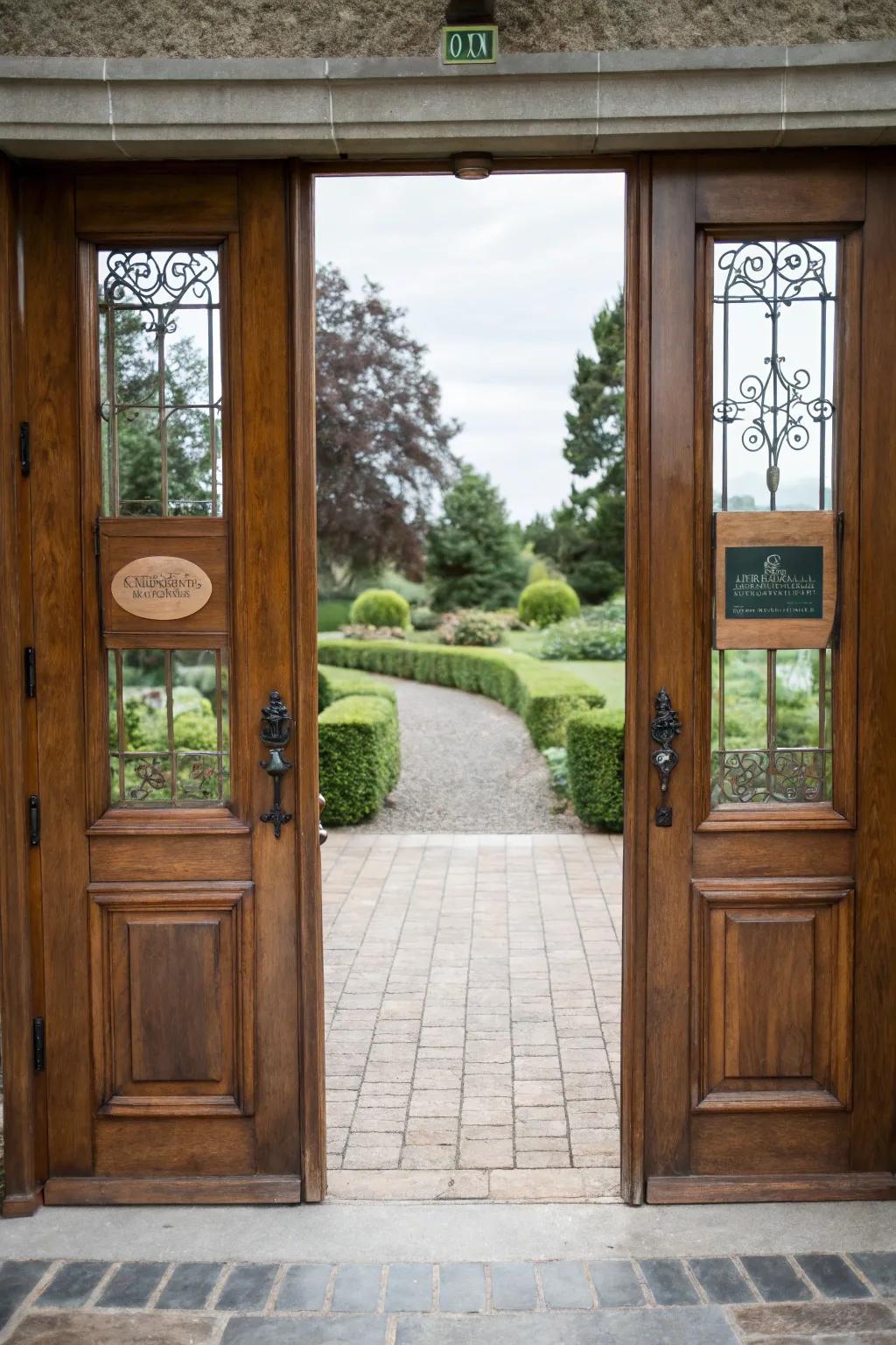 Add customary accents with bespoke signage that welcomes guests warmly.