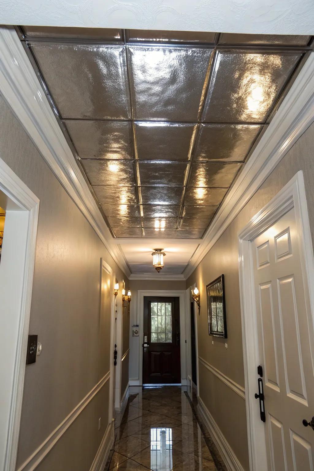 Mirrored surfaces can create the illusion of a more expansive area.