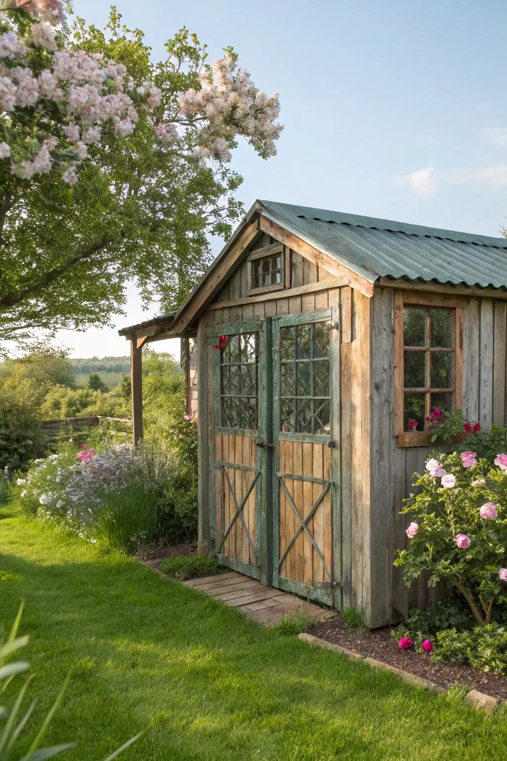 Rural aspects contribute timeless charm to your shed.