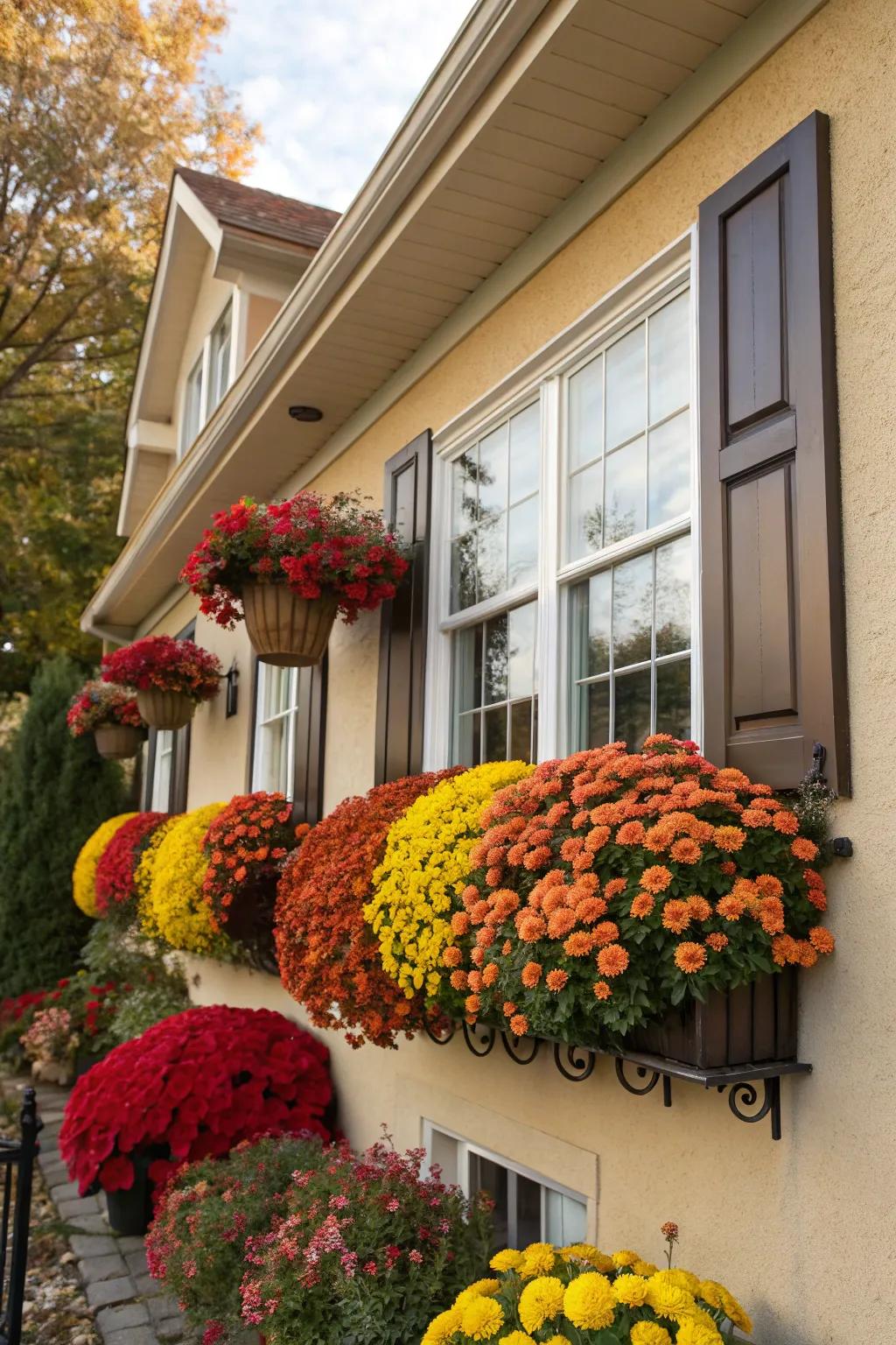 Energetic window holders displaying blooms