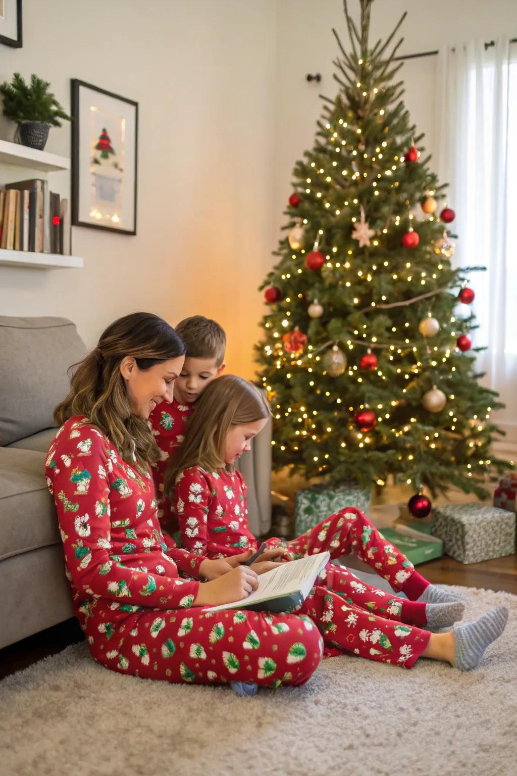 Celebrate in refinement with coordinated slumberwear.