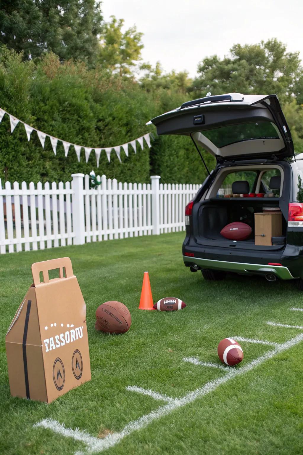 Captivate guests via a straightforward and pleasurable football throwing exercise.