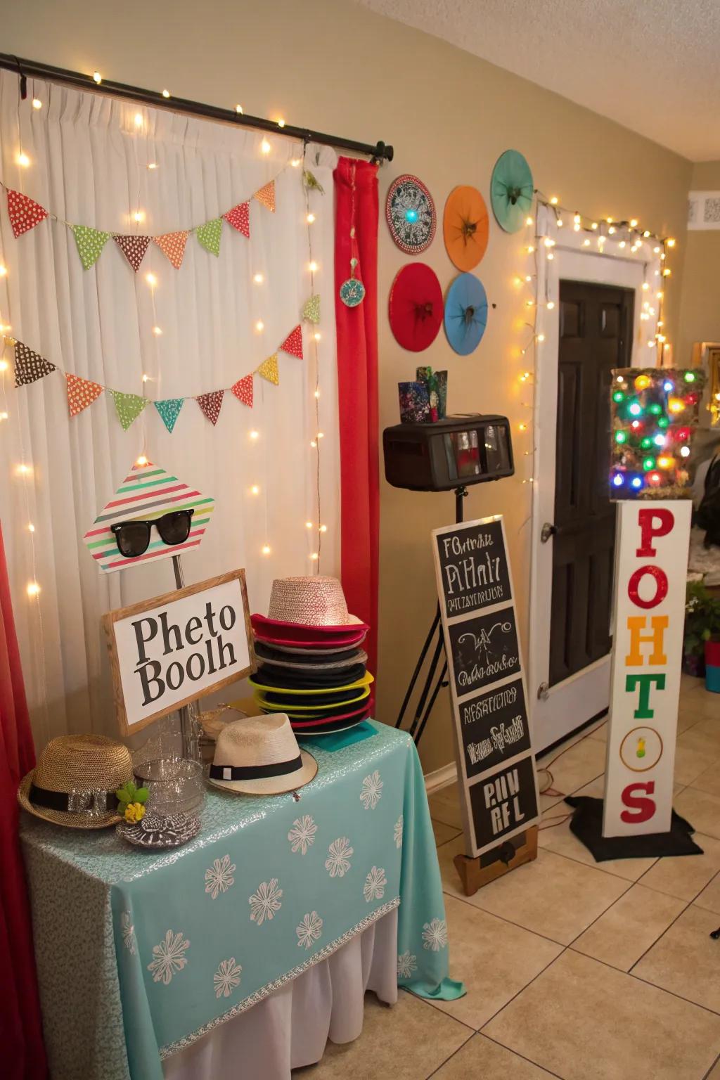 An amusing bespoke photographic setting designed to immortalize Friendsgiving memories.