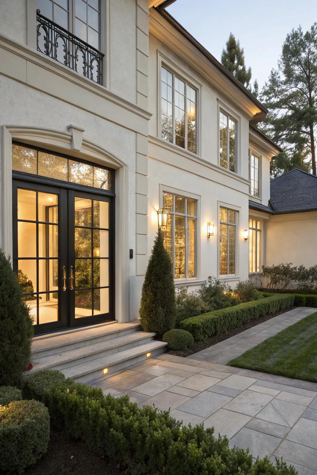 Windows and entryways elevating the facade and welcoming light