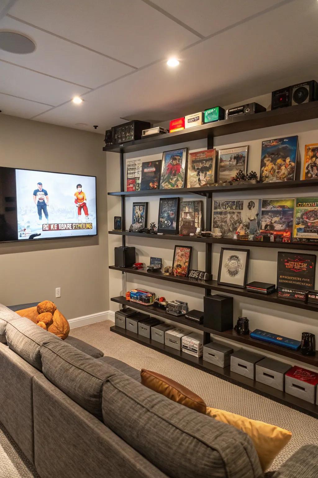 Collectibles infuse a personal style into your gaming area.