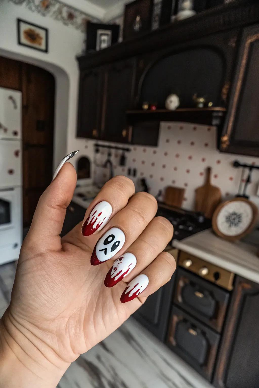 Intensify your presentation with crimson trickle accents