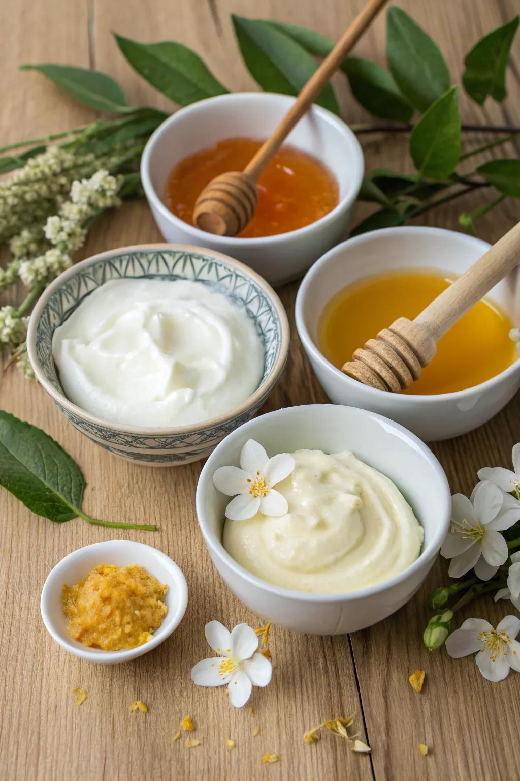 Handmade face treatments with all-natural elements for nurturing young skin.