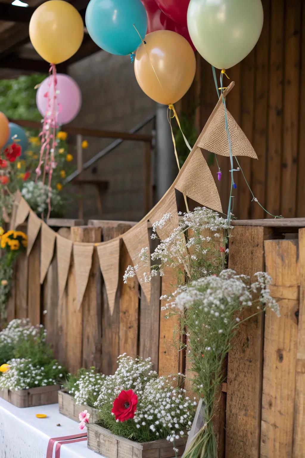 Rustic elements to add warmth and charm.