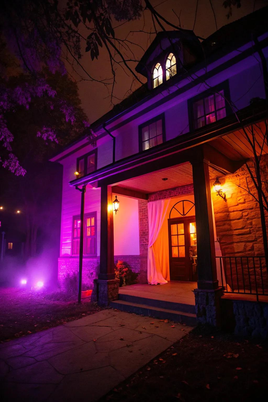 Set the mood using environmental Hallows' Eve illumination.