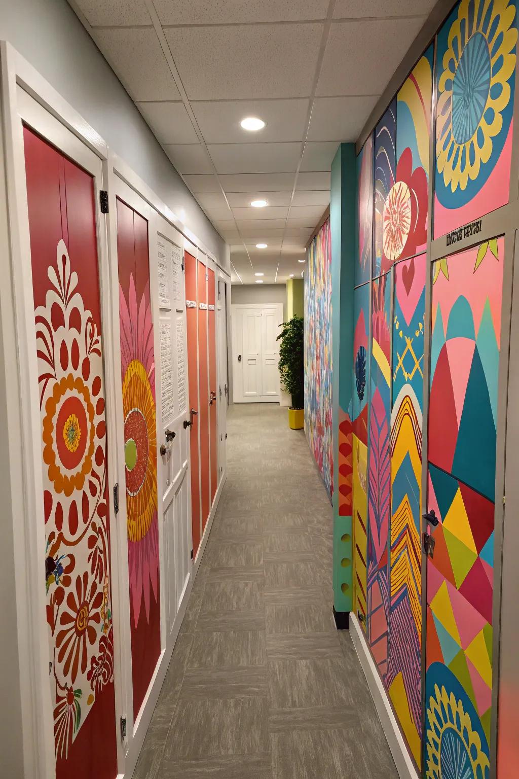 Showcase your individuality with brilliantly painted closet doors.