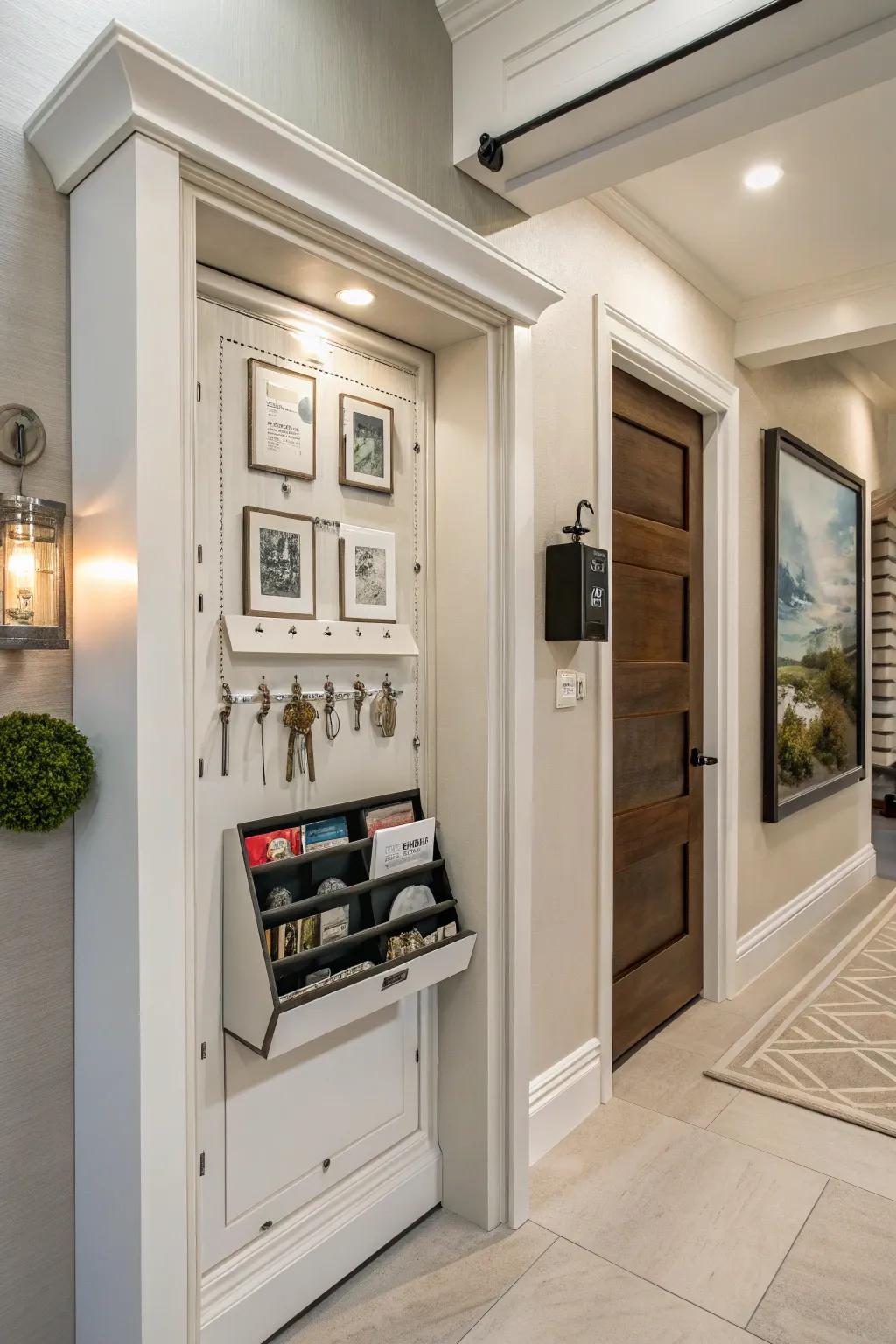 Functional wall art with hidden storage